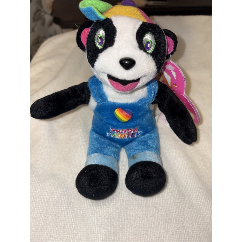 Vintage Lisa Frank Panda Painter Fantastic Beans Plush Bean Bag Stuffed Toy